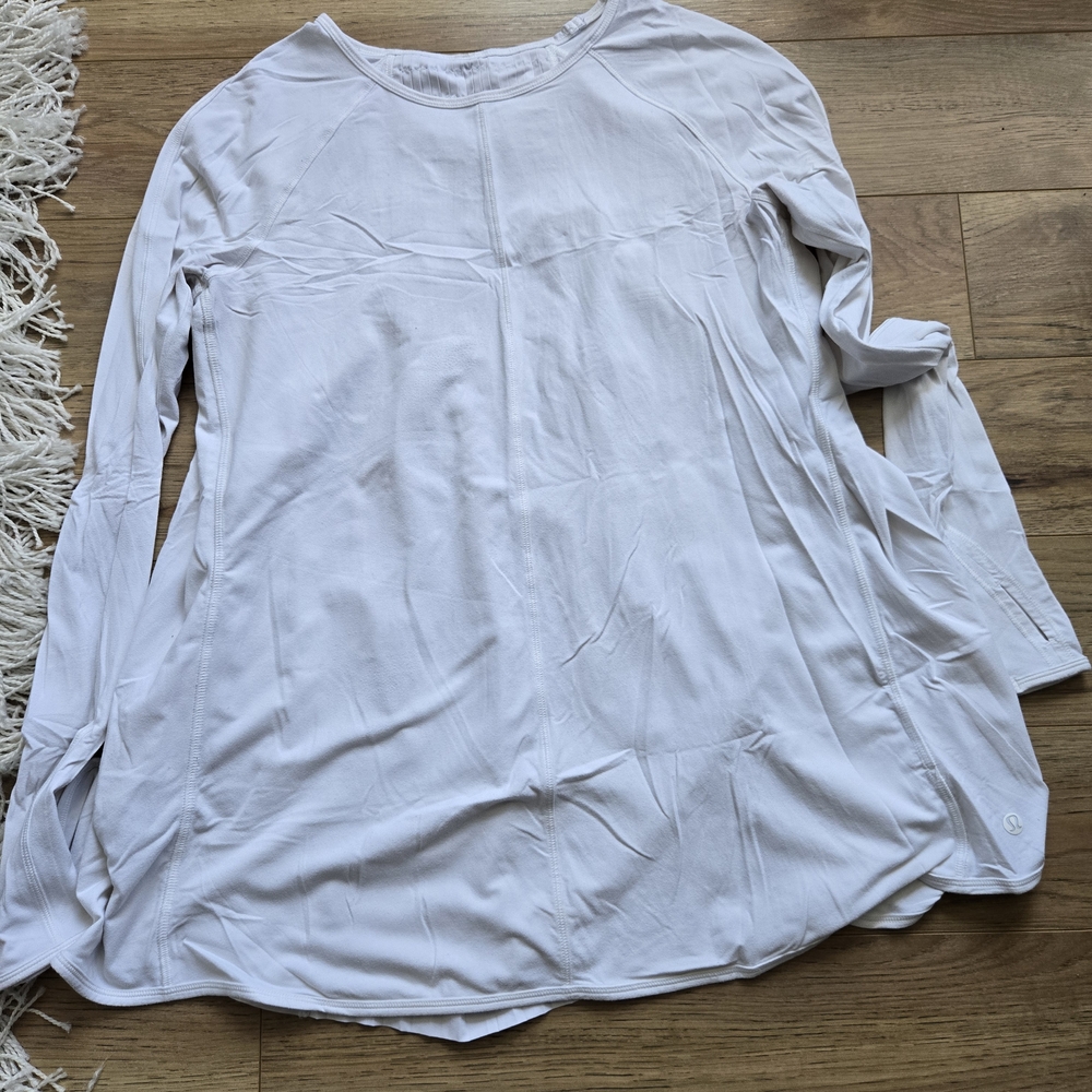 Women's White Long Sleeve Top